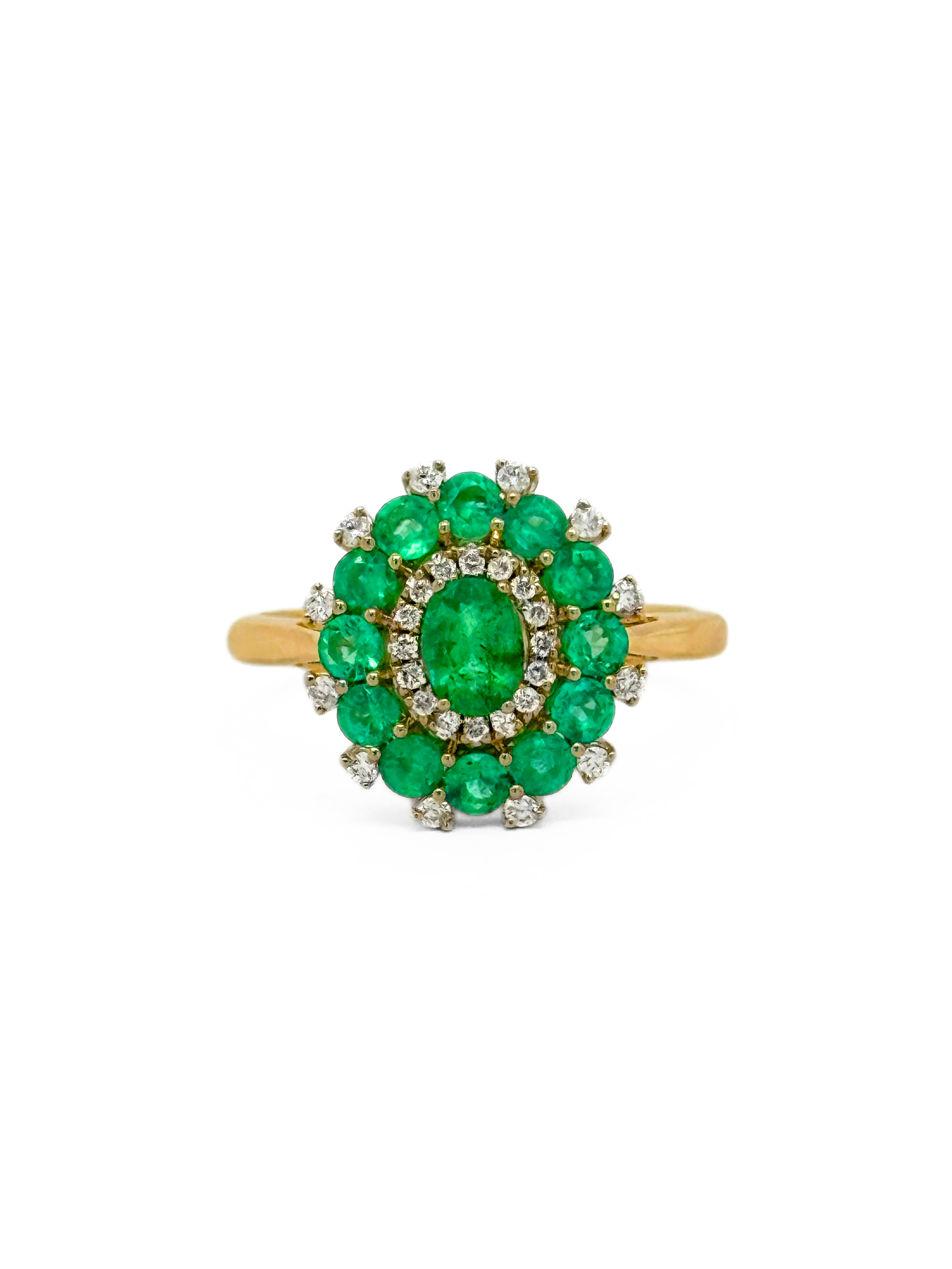 EMERALD FLOWER RING-423371